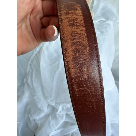 Coach Mens 38 Calfskin Leather Belt Size 38 Black Silver Tone Brass Buckle. - Picture 6 of 6